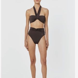 Series The Label :Two piece bathing suits:Leda Bandeau & Isidore Wrap sz 8-12